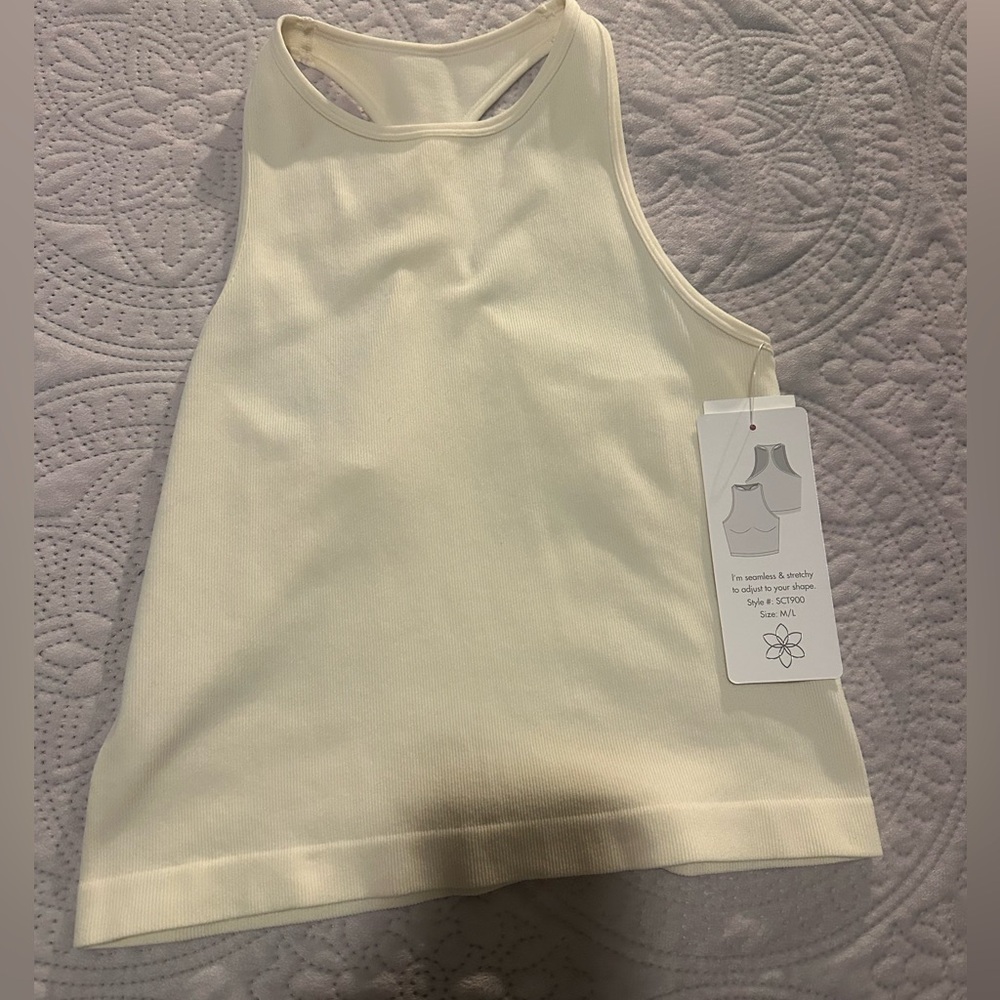 Cream Sleeveless Tank Top